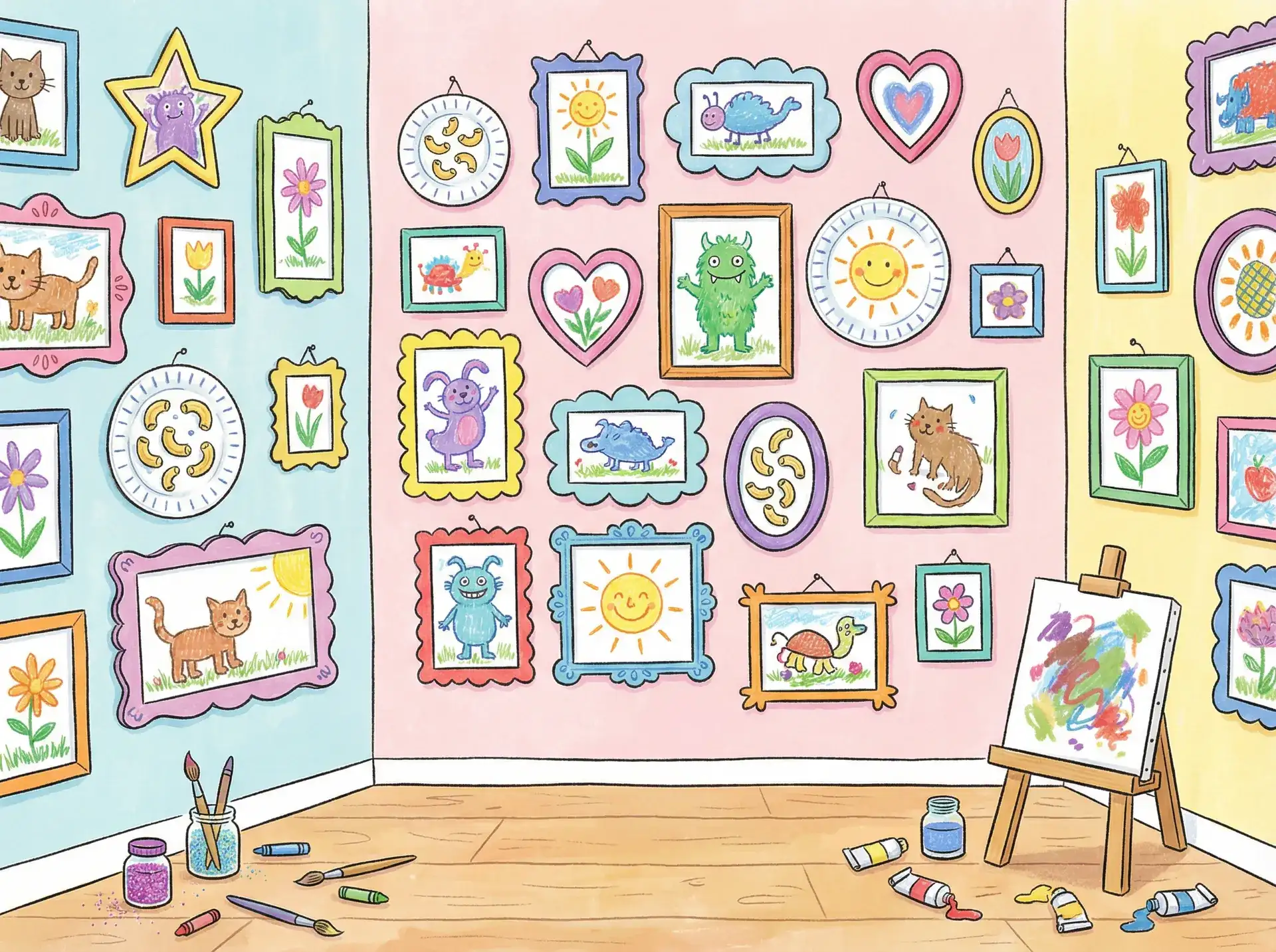 小朋友的彩色画作 - 虫族灌溉 创意展示